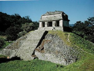 Vista del Templo del Conde, c.697 AD de Mayan